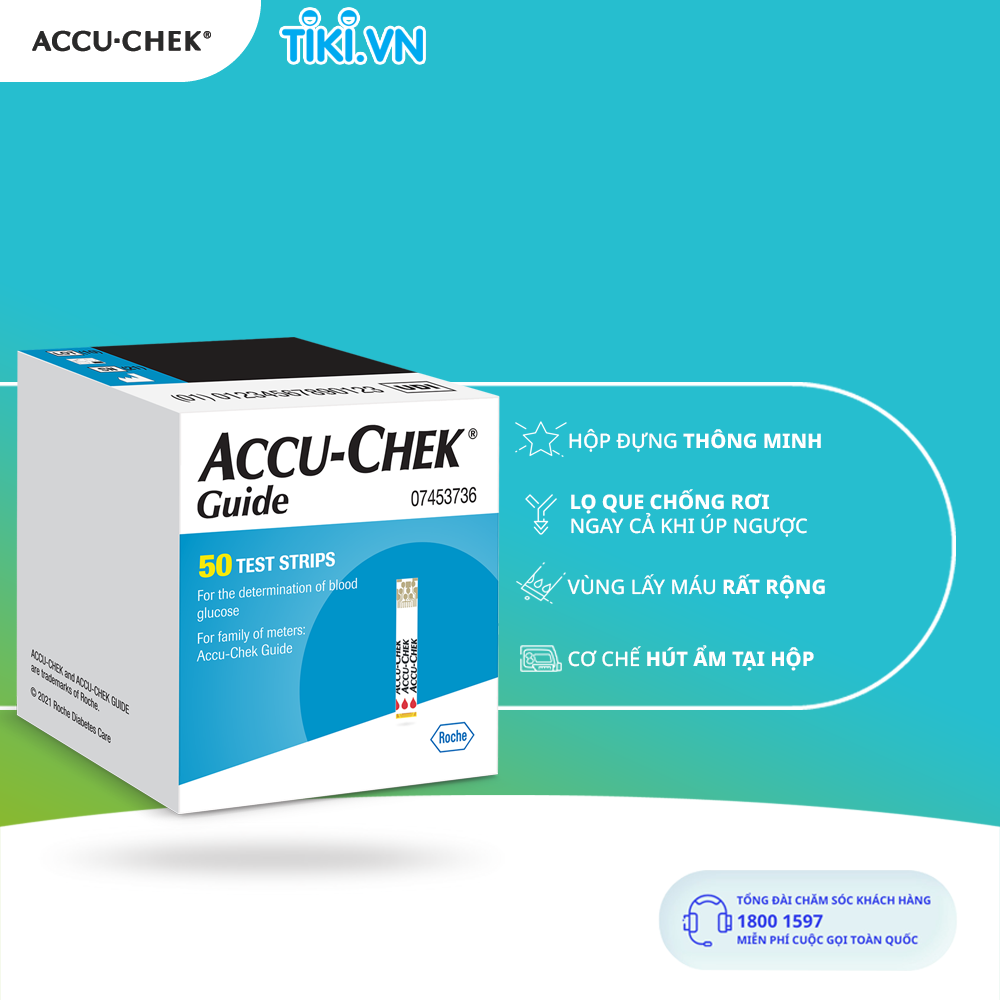 Hộp 50 Que Thử Đường Huyết ACCU-CHEK Guide