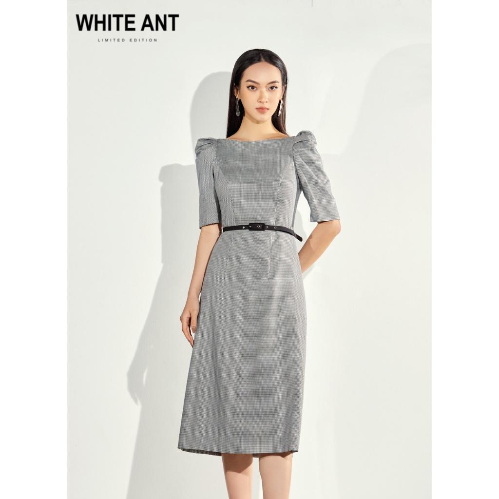 Đầm Cổ Thuyền WHITE ANT SUSI A-LINE DRESS Thiết Kế Vai Bồng Tay Lỡ, Chất Liệu Vải Tencel Răng Sói Cao Cấp 120400167