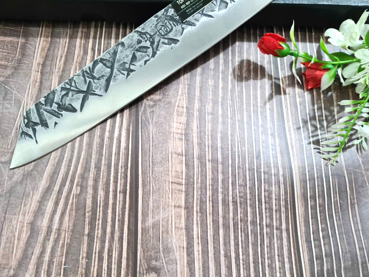 DAO BẾP - DAO THÁI HOA VĂN KHÂU ĐỒNG MÃ A5 DT157 NT topcomshop vn