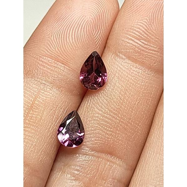 140 (6) L Cặp Hạt Garnet  Dùng Để Làm bông (T NHIÊN)