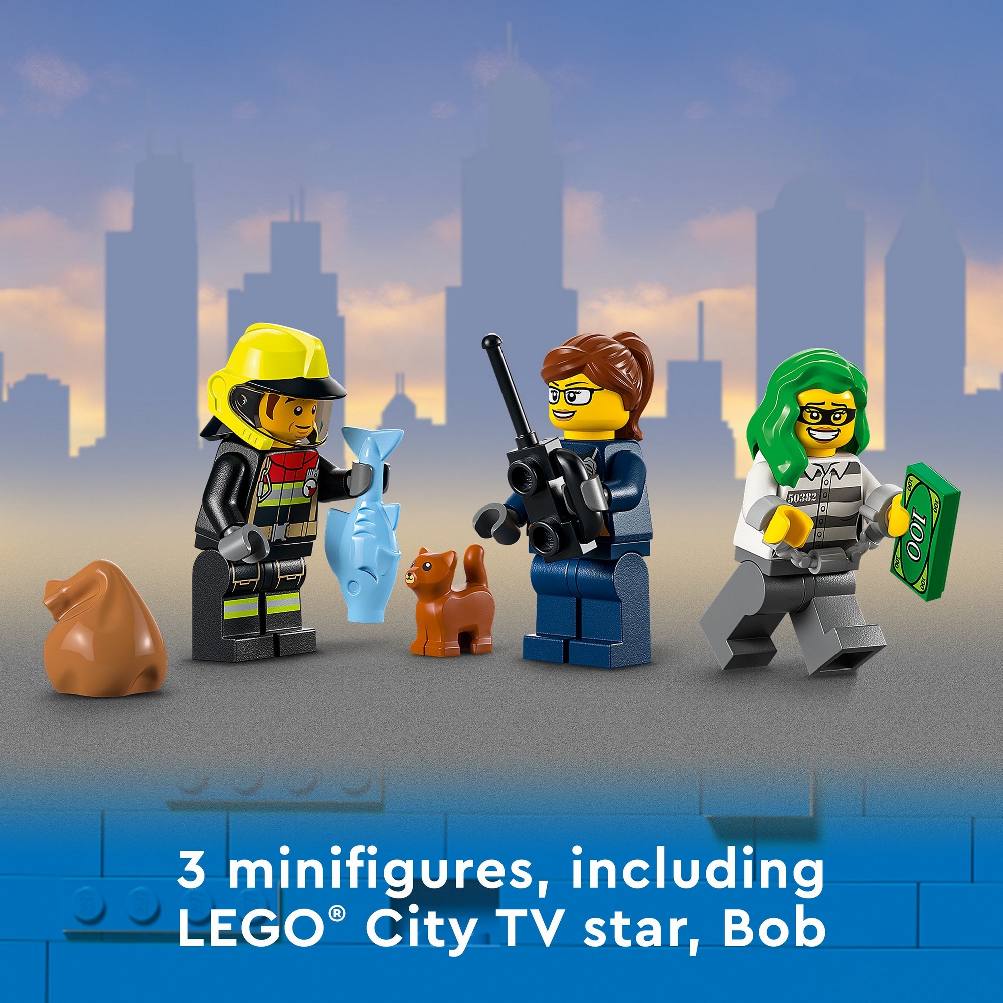 LEGO City 60319 Xe cứu hỏa &amp; cảnh sát truy bắt tội phạm (295 chi tiết)