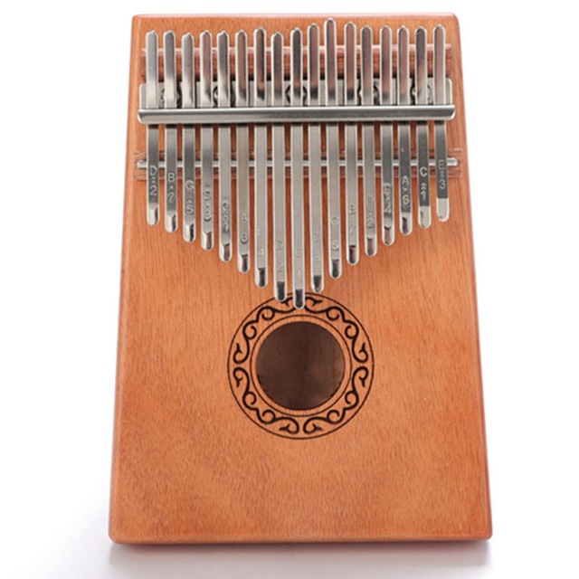 Đàn kalimba 17 phím chất liệu gỗ Mahogany Âm vang ấm tặng phụ kiện búa chỉnh âm, khăn lau đàn, Stick dán màu , túi nhung , tab hướng dẫn cho bạn mới tập chơi kalimba M-17KR