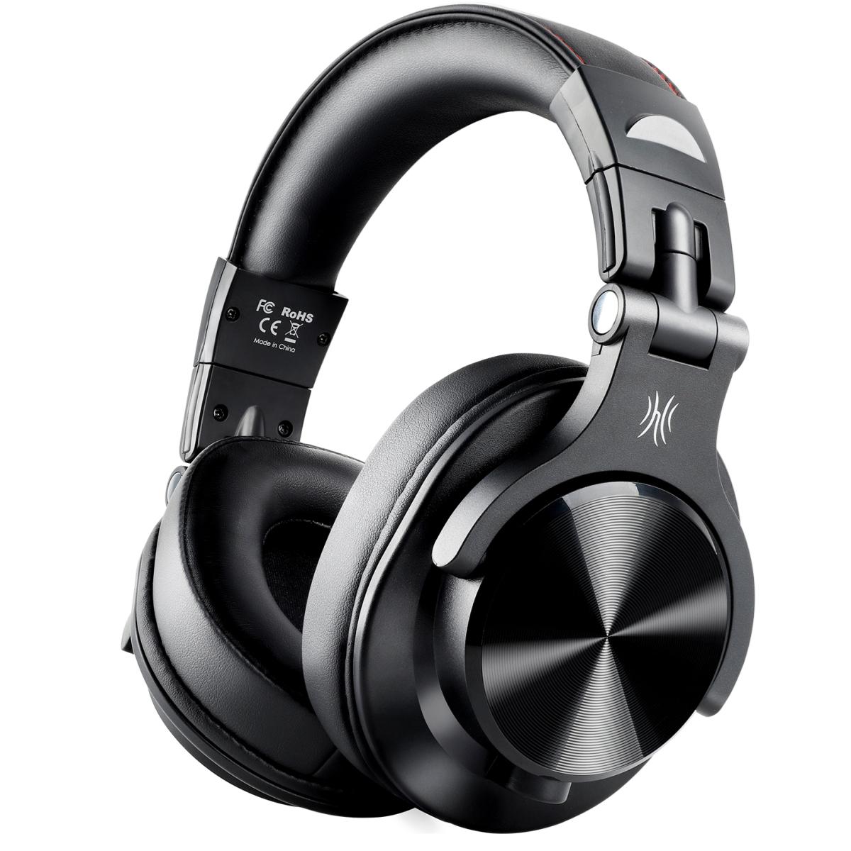 OneOdio - Tai nghe A70 Bluetooth 5.2, tai nghe không dây tai, tai nghe DJ Studio Ghi âm chuyên nghiệp, giờ chơi 50 giờ