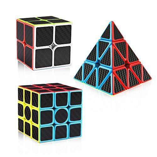 Rubik Carbon 2x2 3x3 Tam Giác  Xoay Trơn, Không Kẹt, Không Rít. Rubik Đồ Chơi Thông Minh