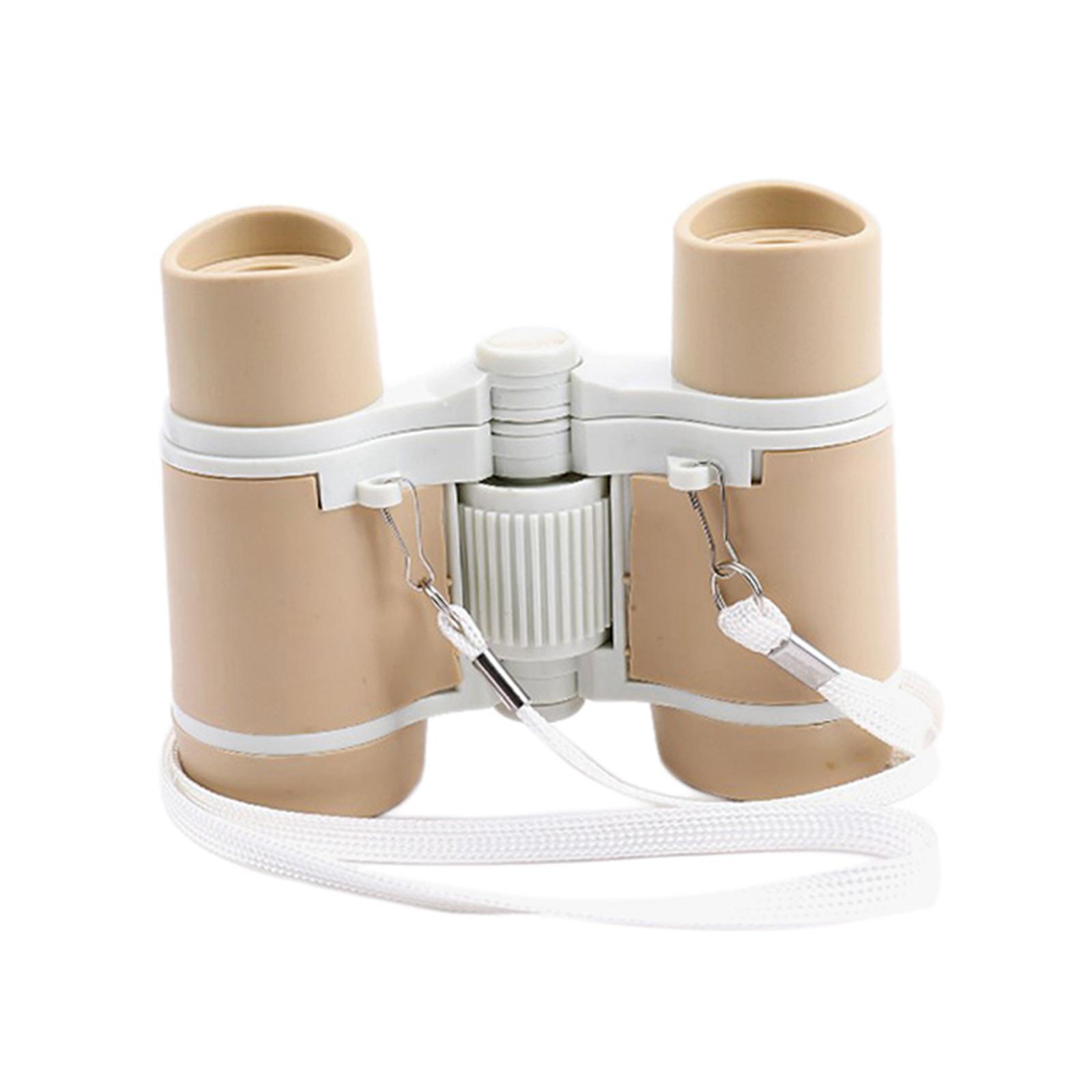 Toy Binoculars with Lanyard 4x30 Small Telescope for Hiking Birthday Camping