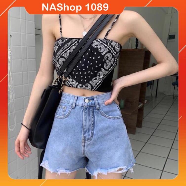 Quần sooc bò jean nữ quần shorts bò jean nữ cạp cao hot 2021 NAShop