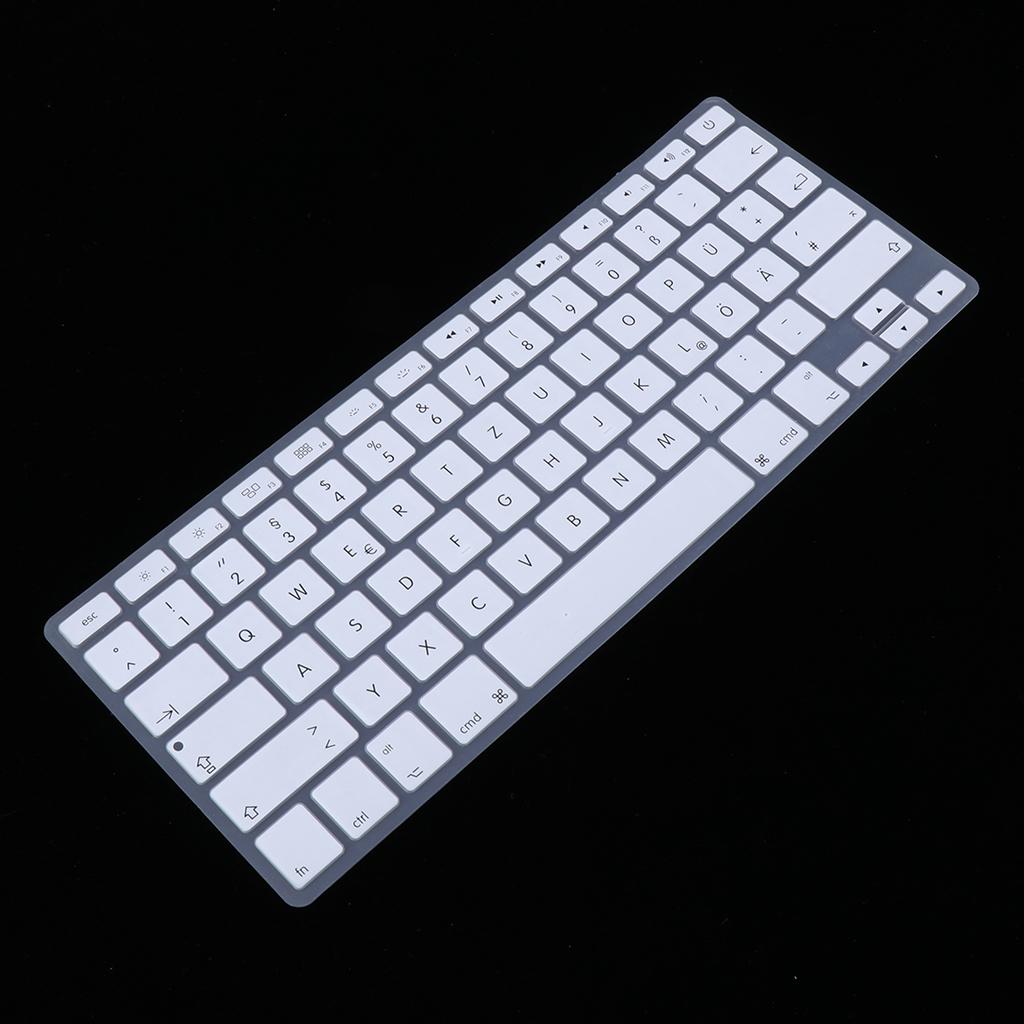 Premium Quality Soft Silicone Keyboard Protector Cover Skin, German Phonetic Keyboard Film Compatible for 13/15inch US Macbook