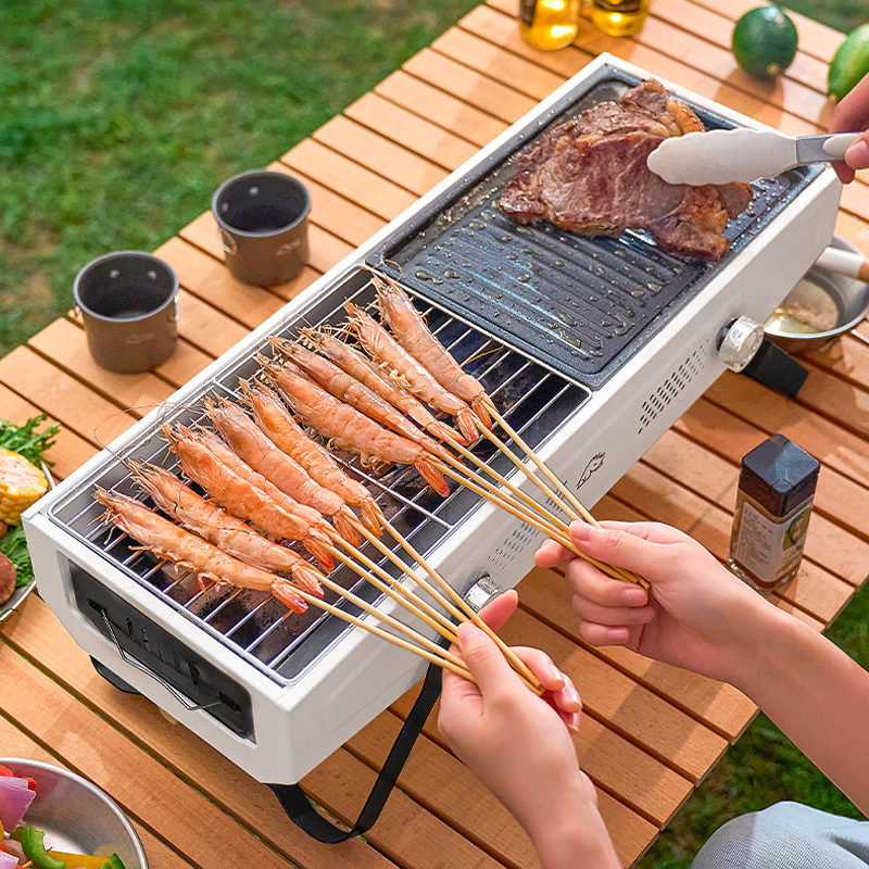 Bếp Nướng Than Hoa Ngoài Trời Không Khói Nhỏ Gọn- Bếp Nướng BBQ Du Lịch Gấp Gọn Kèm Vỉ Nướng