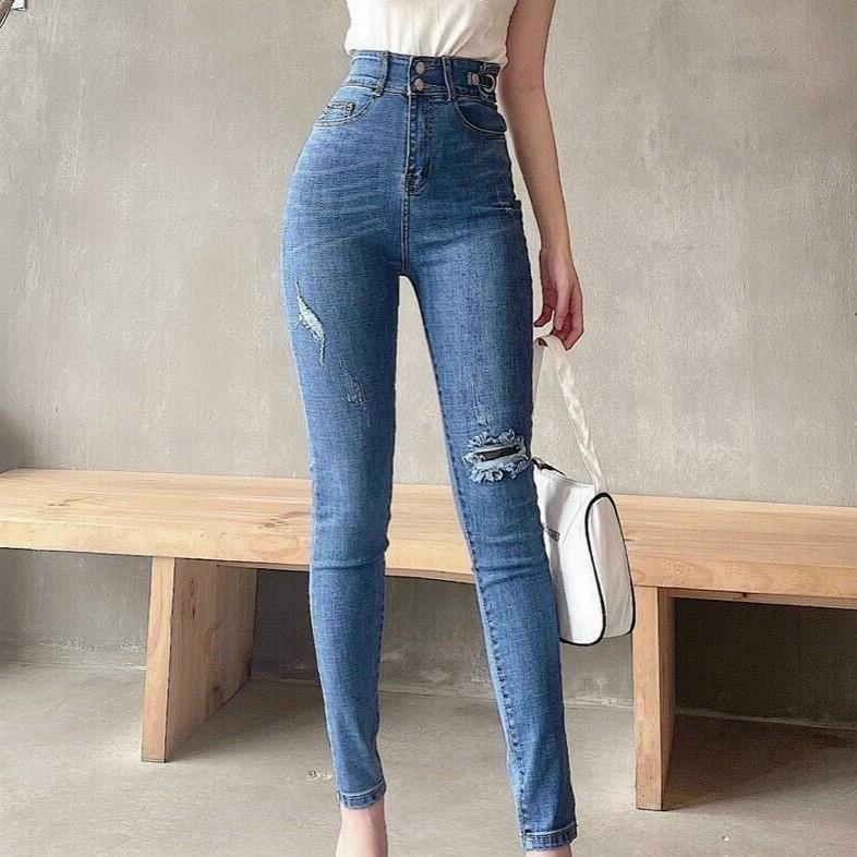 Quần jean nữ cao cấp King168 , Quần jean thiết kế thời trang nữ hàng mới về loại xịn QJN5056
