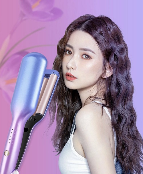 Máy Uốn Xoăn Sóng Hippie 3 Trục , Máy Làm Tóc Gợn Sóng Nước , Dập Lượn 2in1 Mới