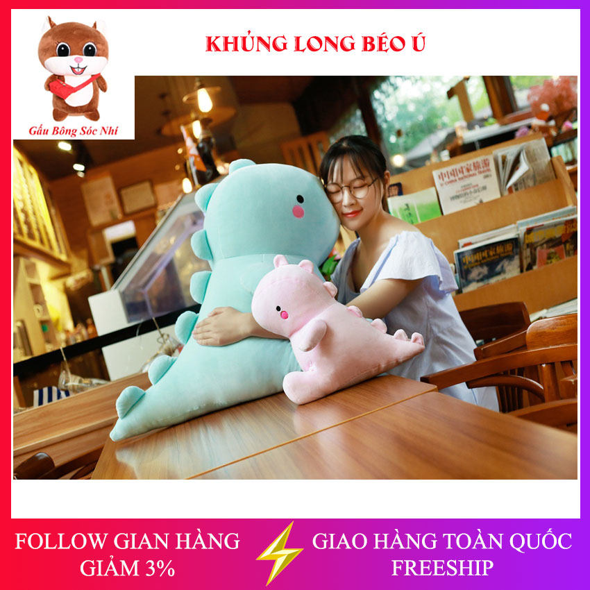 Gấu bông khủng long béo ú siêu dễ thương hàng cao cấp