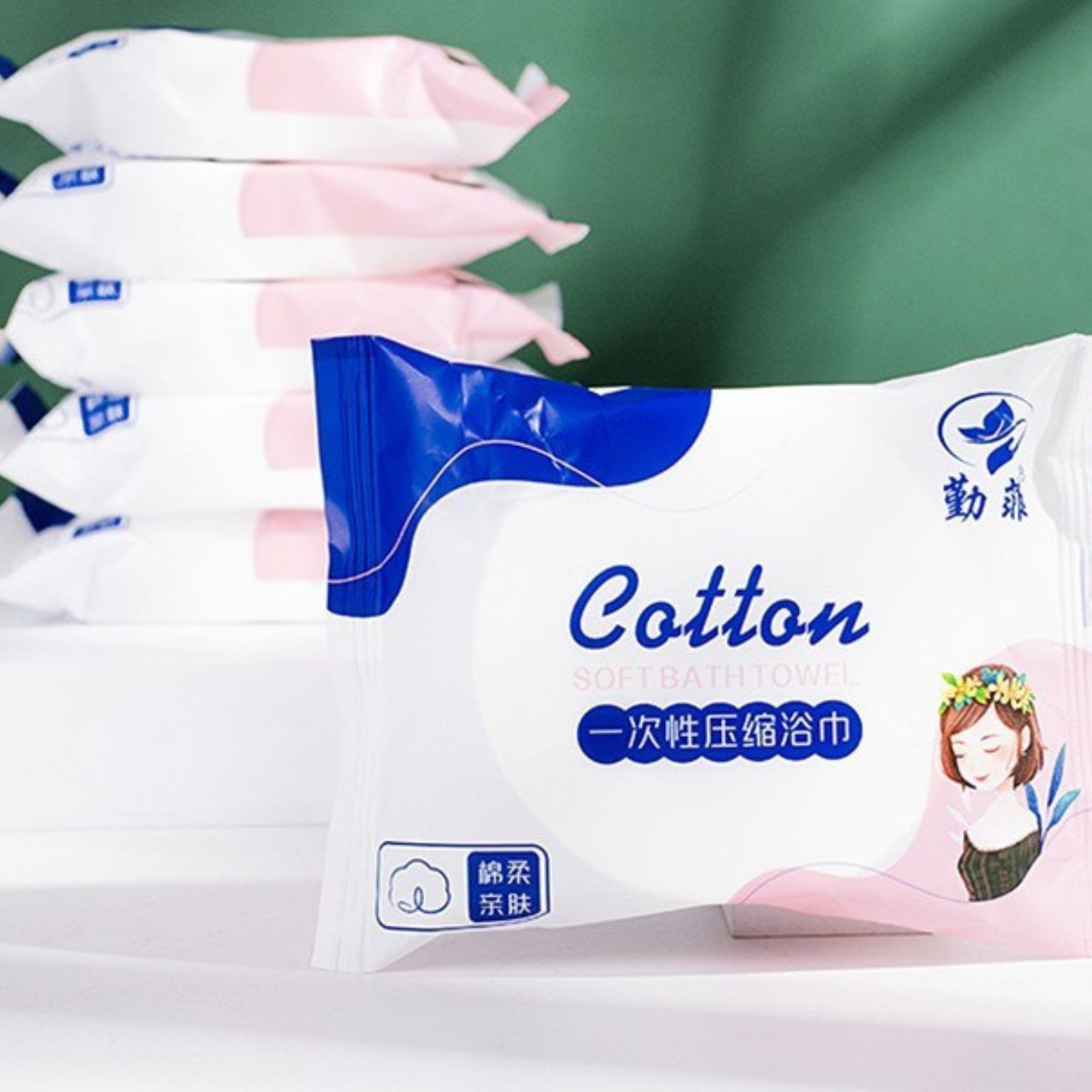 Khăn Tắm Nén Du Lịch Chất Cotton 100% Tiện Lợi Dùng 1 Lần Kích Thước 70cm x 140 cm