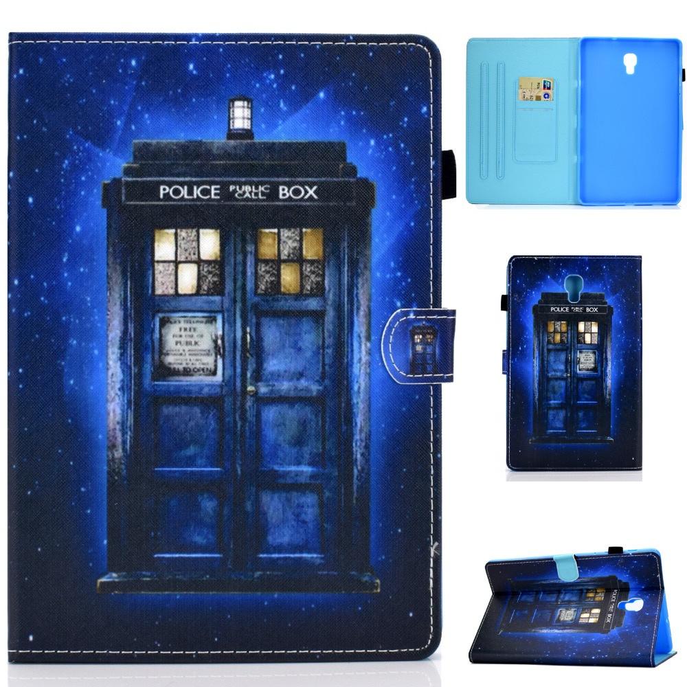 Bao Da Nắp Gập Từ Tính Phong Cách Retro Kèm Giá Đỡ + Phim Dán + Bút Cho Samsung Galaxy Tab A 10.5 T590 T595 T597 Sm-T590