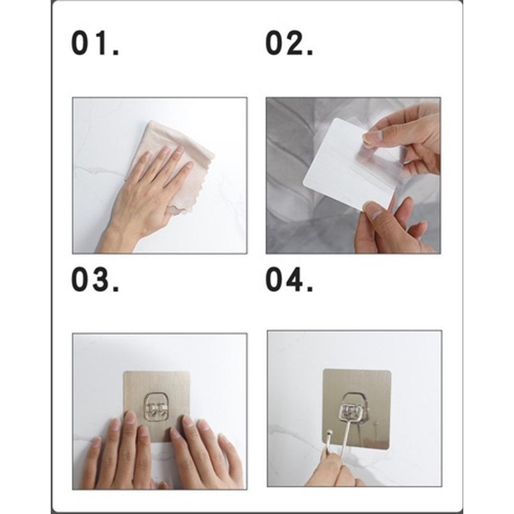 Móc Dán Tường Nhà Tắm Nhà Bếp Cỡ Lớn SenNai, Không Cần Khoan, Loại Lớn Siêu Chắc