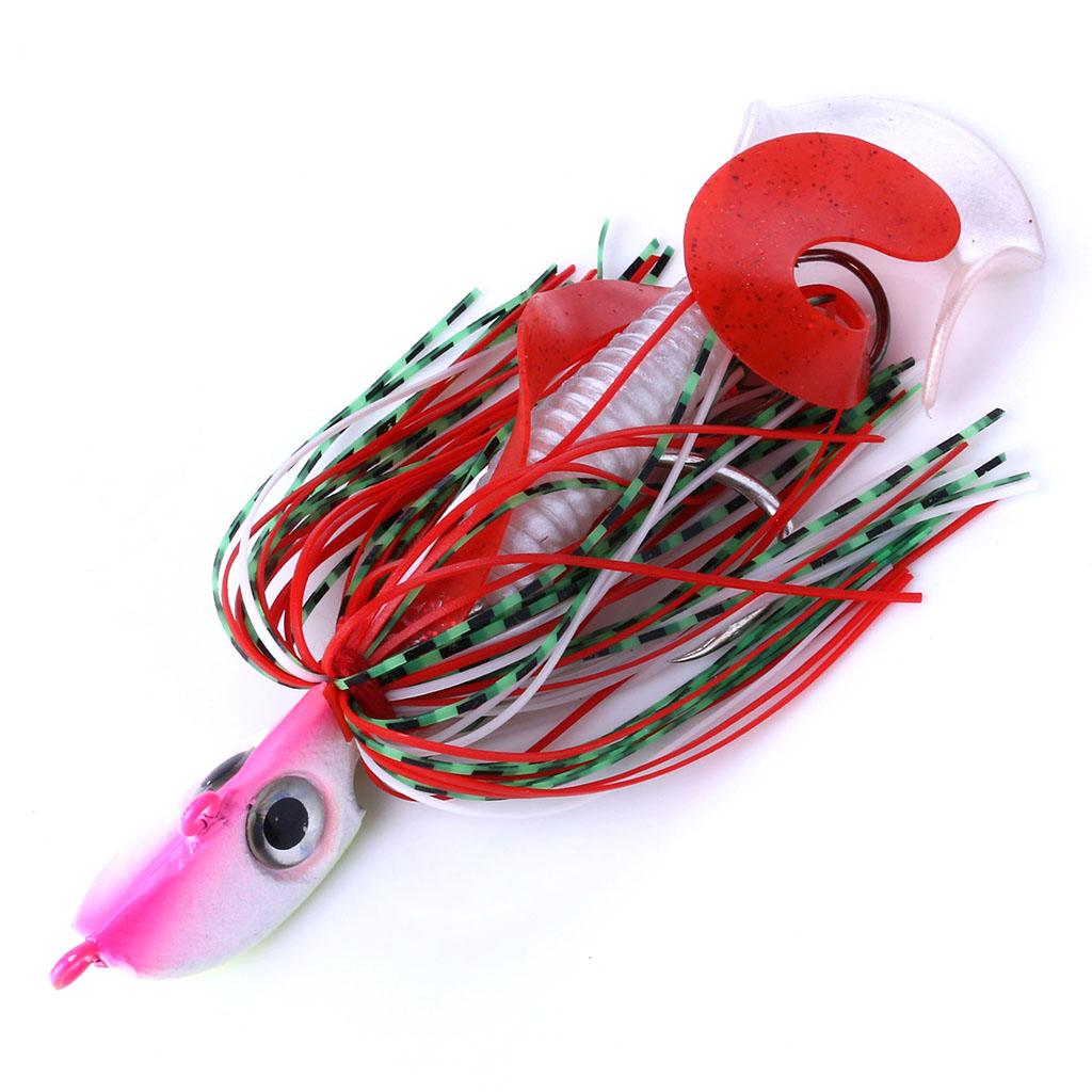 Metal Fishing Lure Jig Head Hard Bait Sea Fishing Silicone Lures 20g