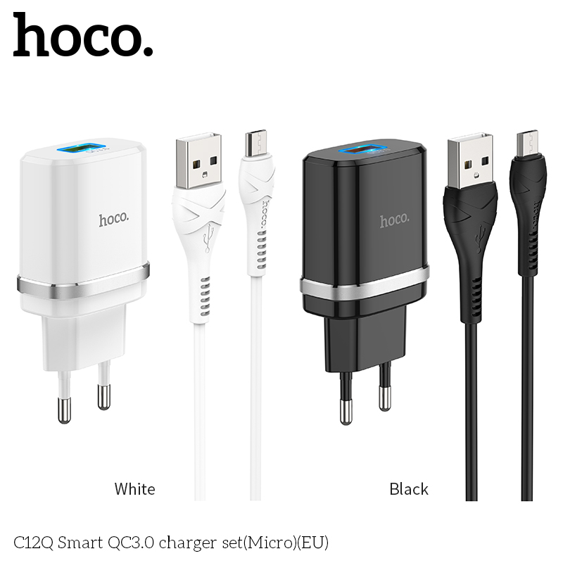 Bộ Sạc Nhanh C12Q Micro-USB - Hàng Chính Hãng