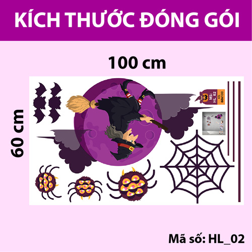 Trang trí Halloween 2020 phù thủy và bầy nhện