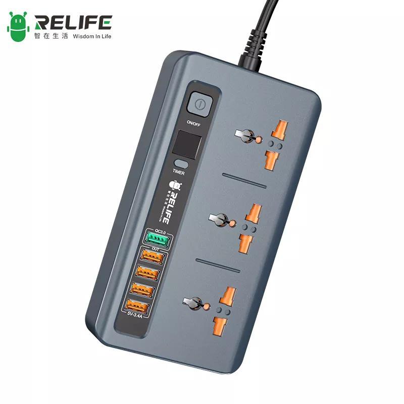 Ổ cắm điện RELIFE 3 ổ cắm, 5 cổng USB sạc điện thoại