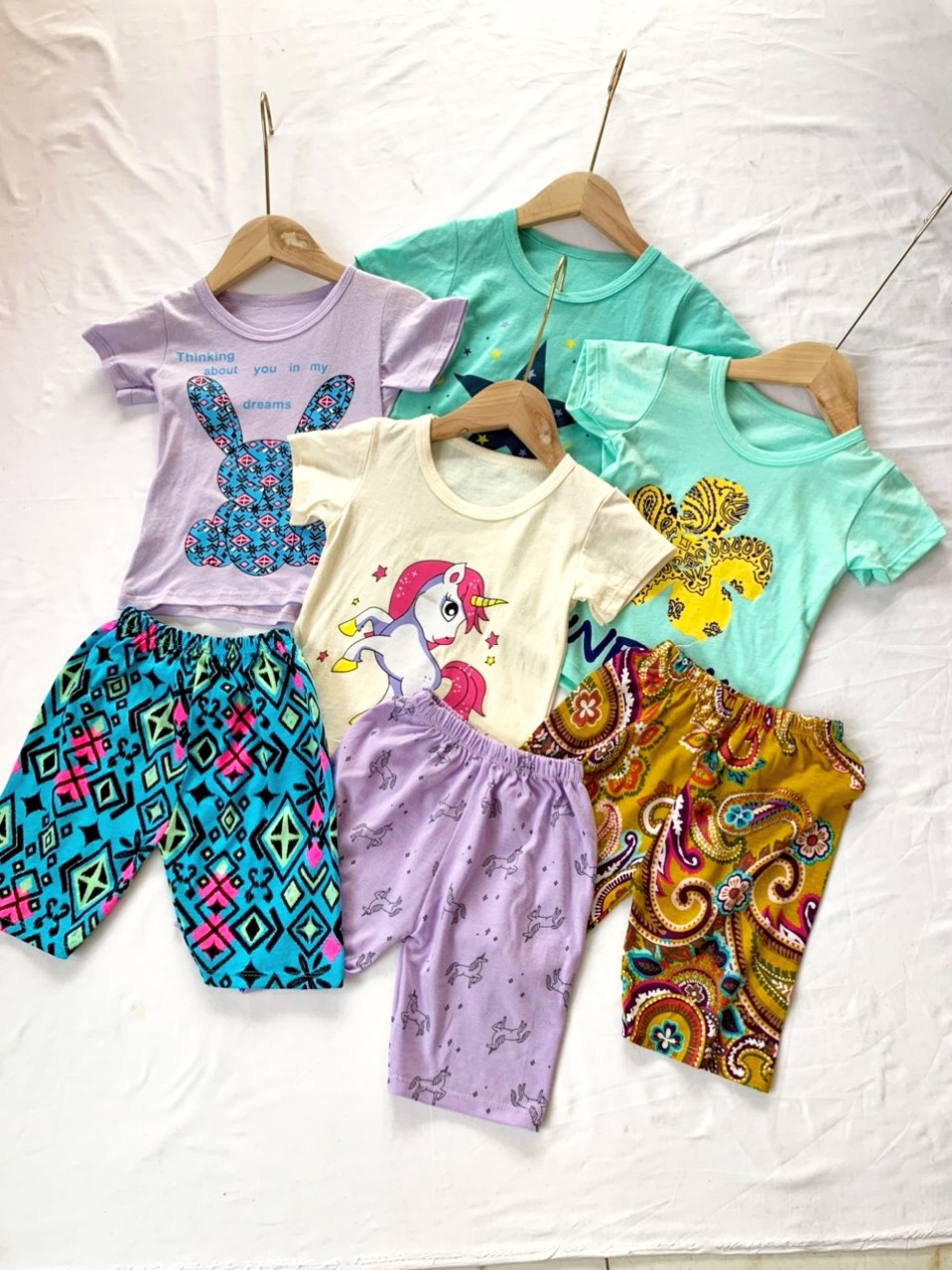 Bộ lửng cotton mềm mại cho bé gái 7-17kg