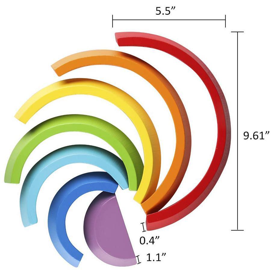 Xếp hình cầu vồng bằng gỗ