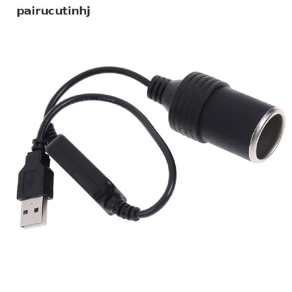 Đầu chuyển đổi cổng USB 5V 2A sang ổ cắm bật lửa điện xe hơi 12V 8W tiện lợi