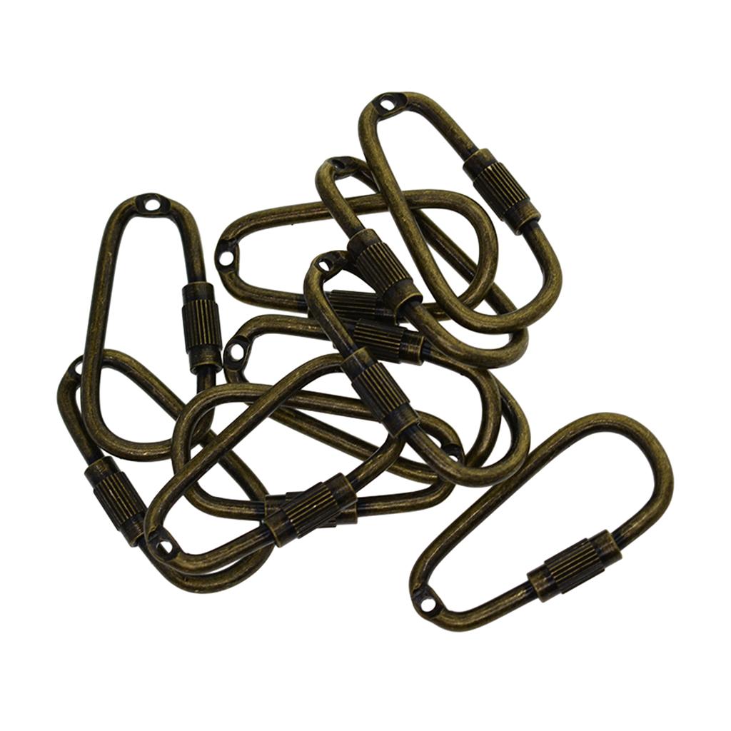 10 / 20pcs Mini Steel Carabiner Lock Carabiner Snap Hook Carabiner Clips For Camping, Fishing