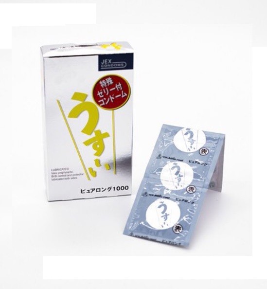 Bao Cao Su Lâu Ra Của Nhật Jex Usui Pure Long Siêu Mỏng Gân Gai Nhỏ 12s