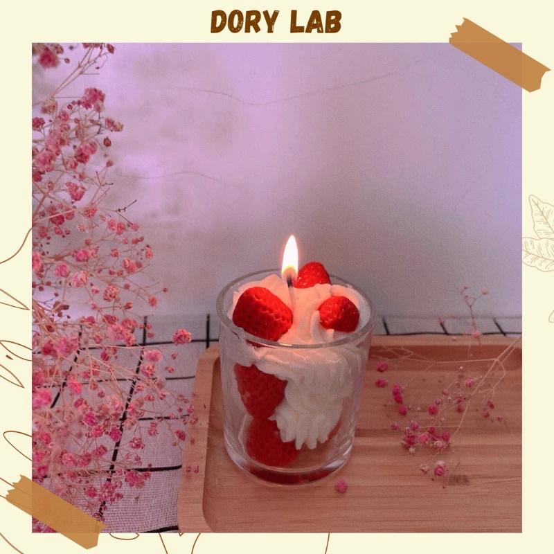 Nến Thơm Ly Tròn Kem Dây Tây Handmade Không Khói Giúp Thư Giãn - Dory Lab