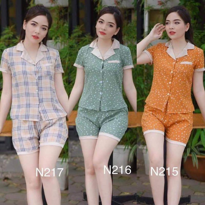 Set bộ đùi cao cấp pizama phối sang đẹp