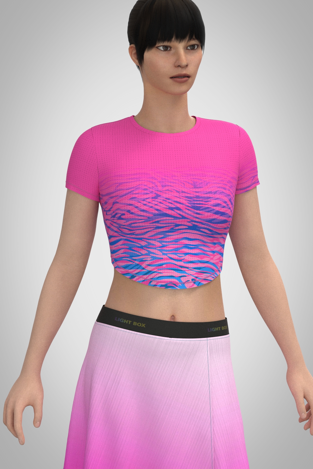 ÁO THUN CROPTOP NỮ HỒNG ACWN001 HỒNG