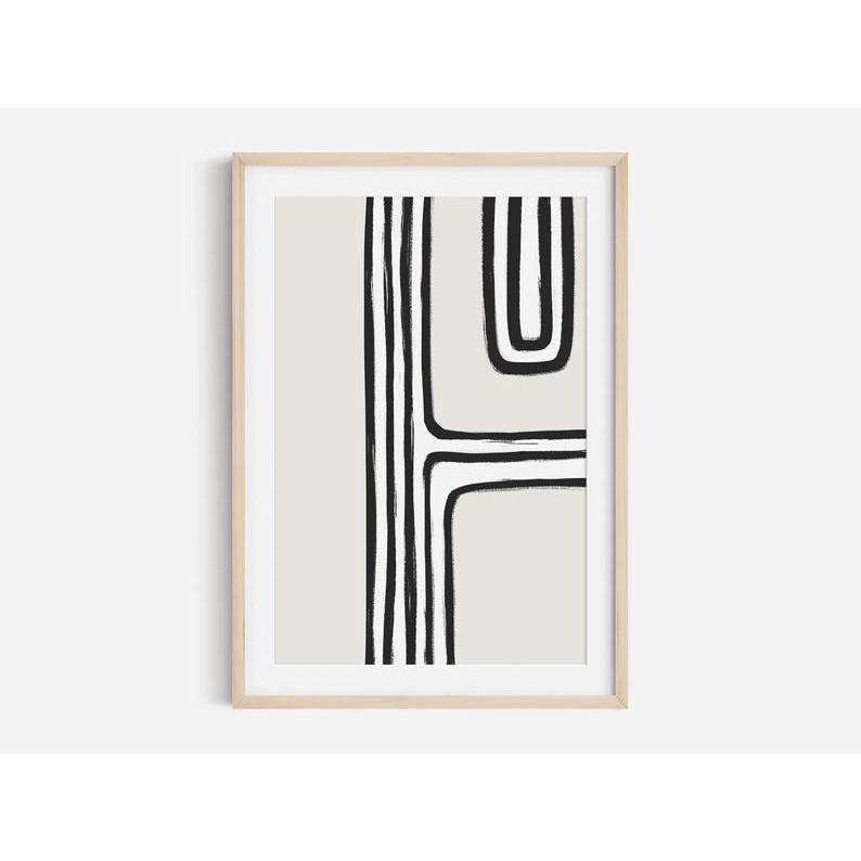 Tranh treo tường | Tranh nghệ thuật trừu tượng - Black Abstract Art Print, Black and White Abstract Art 04