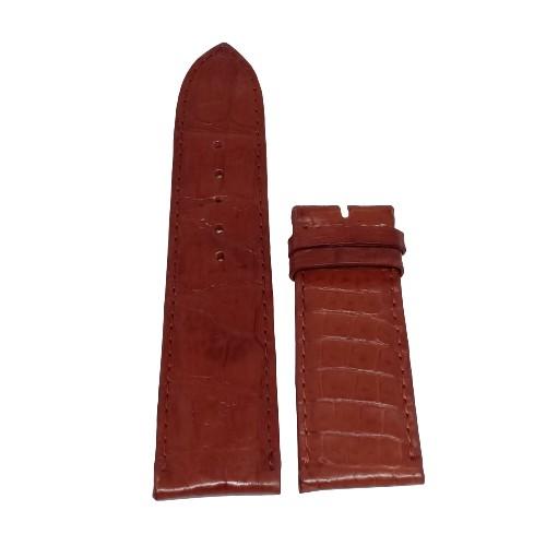 HC8284 - Dây đồng hồ Huy Hoàng da cá sấu 2 mặt da size 22, 24, 26 màu nâu đỏ