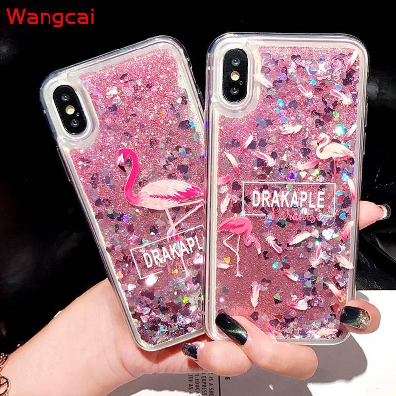OPPO A94 A74 A55 A54 A35 Phone Case Quicksand Liquid Daisy Unicorn Flamingo Glitter Bling Cartoon Clear Transparent Casing Case Cover