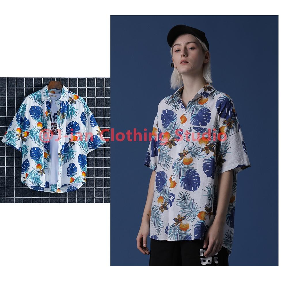 Áo Sơ Mi Nam Ngắn Tay In Hoa