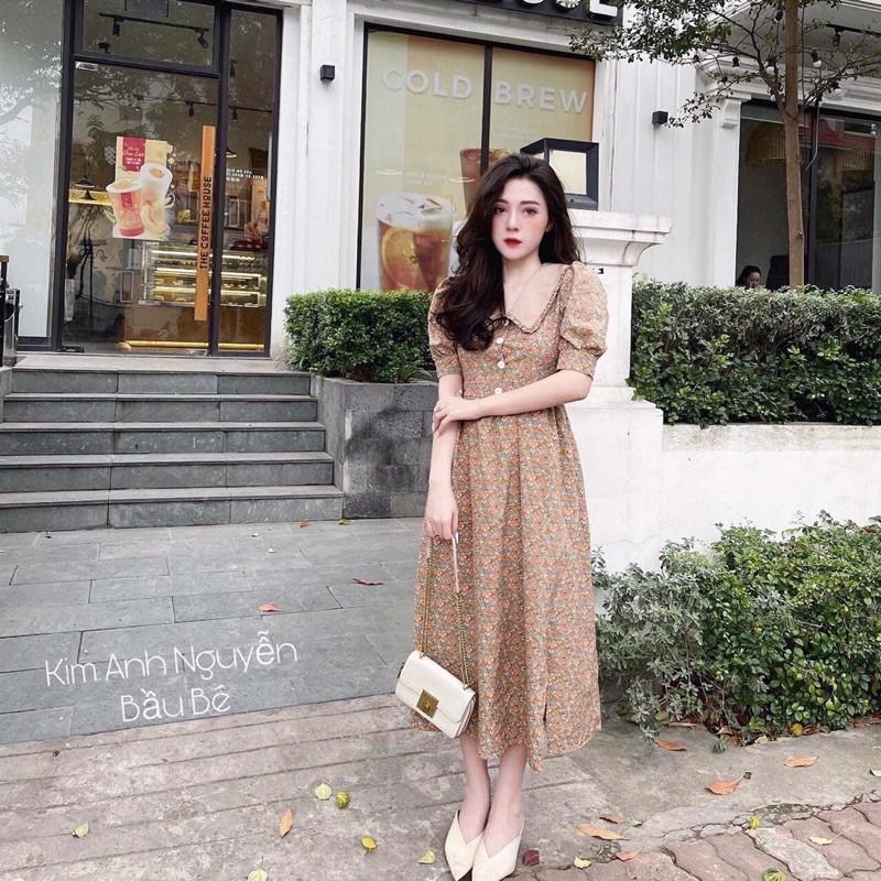 Váy hoa nhí phối cổ đẹp xuất sắc