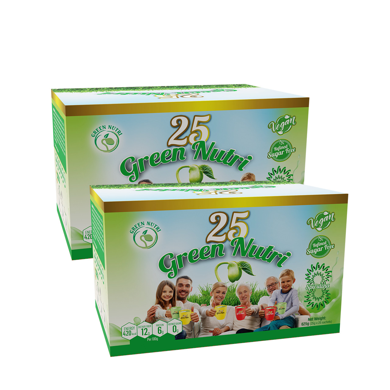 Combo Sữa hạt ngũ cốc 25 Green Nutri hộp 625g (25 gói) &amp; 300g (12 gói)