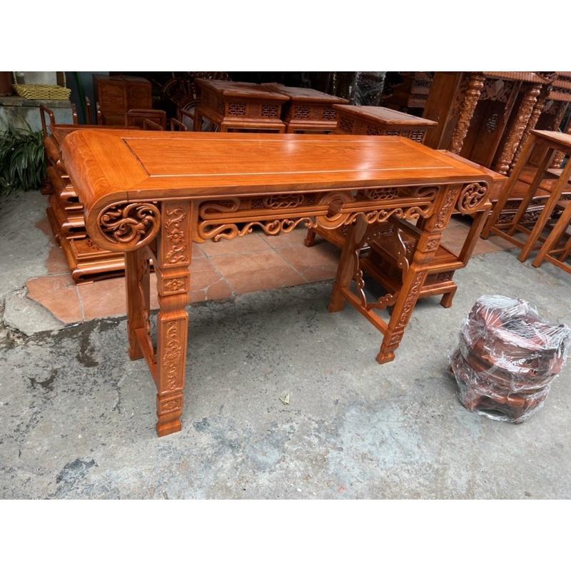 bàn cuốn gỗ hương dài 1m27 rộng 40 cao 80cm