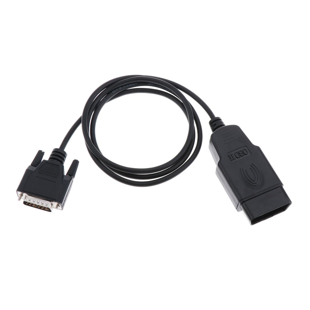 DB15 15Pin to 16 Pin OBD II Car Auto Diagnostic Adapter Converter Cable