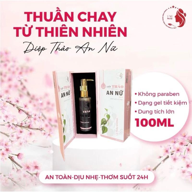 Dung dịch vệ sinh Diệp Thảo An Nữ giúp làm sạch nhẹ nhàng, cân bằng độ pH, giảm mùi hôi và ngăn ngừa viêm nhiễm nấm ngứa
