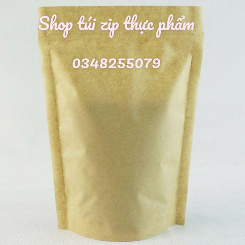 0.5KG Túi Zip mặt giấy - mặt trong, túi giấy đựng thực phẩm khô, Túi đựng bánh kẹo, túi zip giấy kraft, craft nhìn thấy sản phầm bên trong