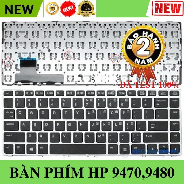 Bàn Phím thay thế dành cho Laptop HP 9470 - Elitebook Folio 9470M 9480M - Không đèn LED - Không Chuột