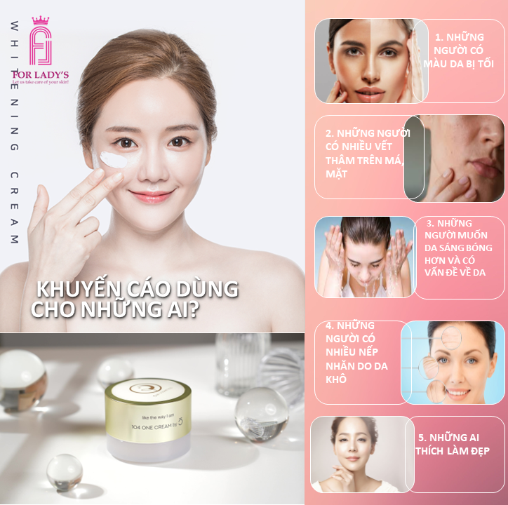 Kem dưỡng da làm trắng chống lão hóa mềm mại da 50ml- 104 ONE CREAM by C - HÀNG CHÍNH HÃNG