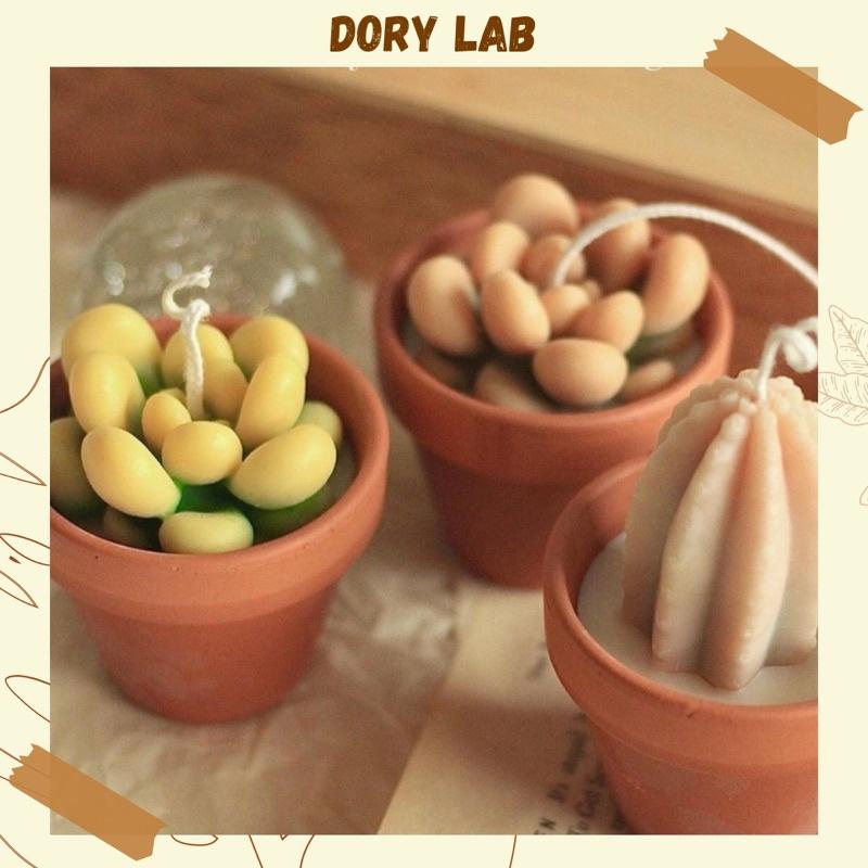 Nến Thơm Chậu Xương Rồng Cánh Bầu Tròn, Nến Hàn Quốc - Dory Lab