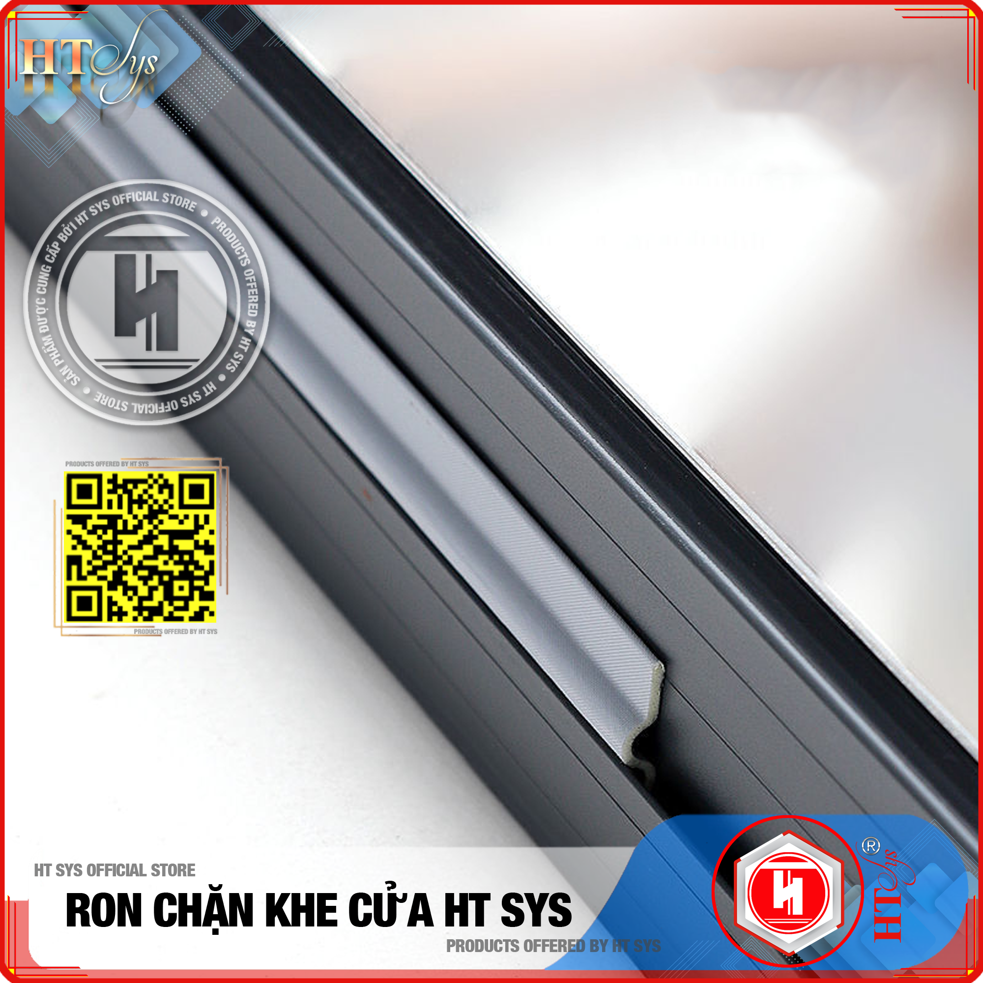 Cuộn Ron Dán Che Khe Cửa,Chân Cửa HT SYS - Chống Nước - Chống Gió Lùa - Chống Ồn - Bụi Bẩn - Ngăn Côn Trùng Cuộn Dài 2 Mét