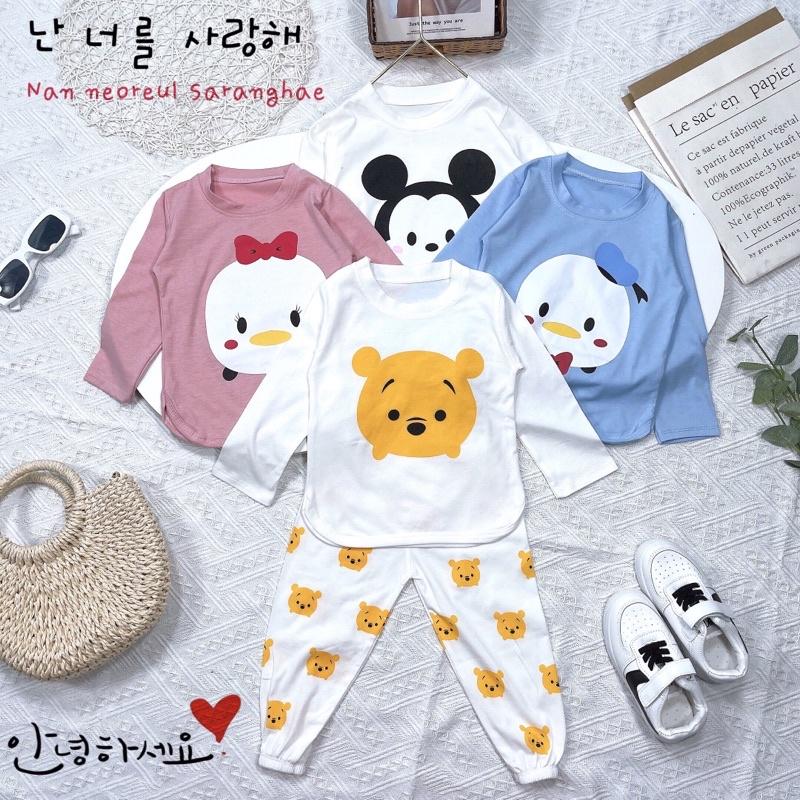 Set bộ bé trai gai hoạt hình chất liêu tici xịn sò phù hợp cho các bé size 7-17kg