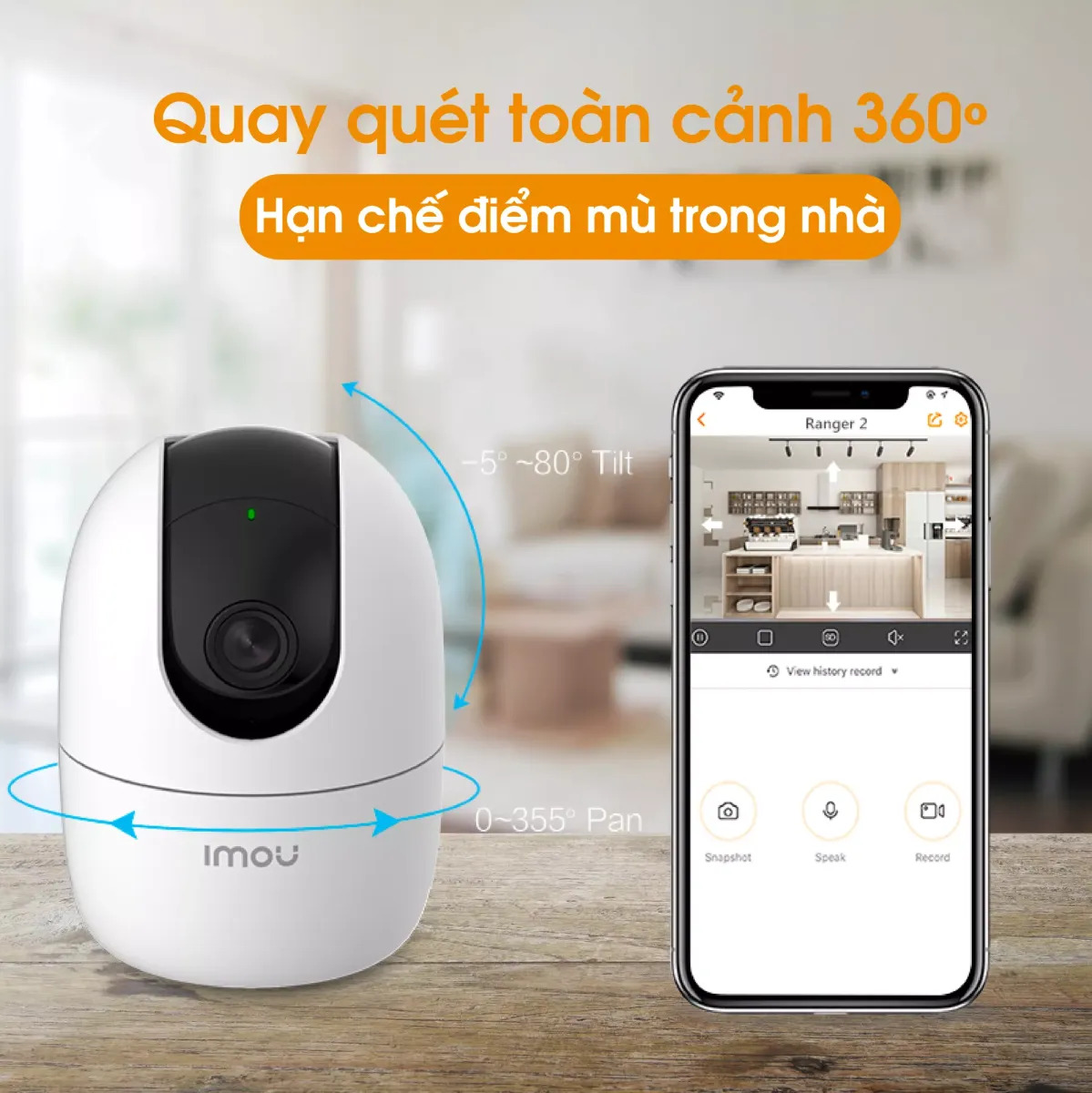 Camera IP Wifi IMOU A32EP 3MP Trong Nhà Xoay 360 Độ, Đàm Thoại Hai Chiều - Hàng chính hãng