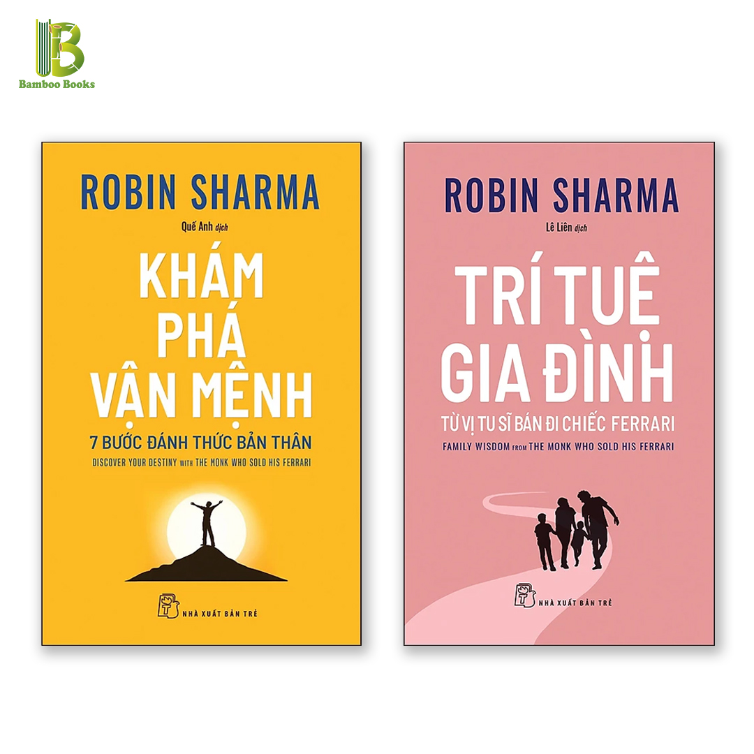 Combo 2 Cuốn Sách Của Robin Sharma : Khám Phá Vận Mệnh - 7 Bước Đánh Thức Bản Thân + Trí Tuệ Gia Đình - Từ Vị Tu Sĩ Bán Đi Chiếc Ferrari (Tặng Kèm Bookmark Bamboo Books)