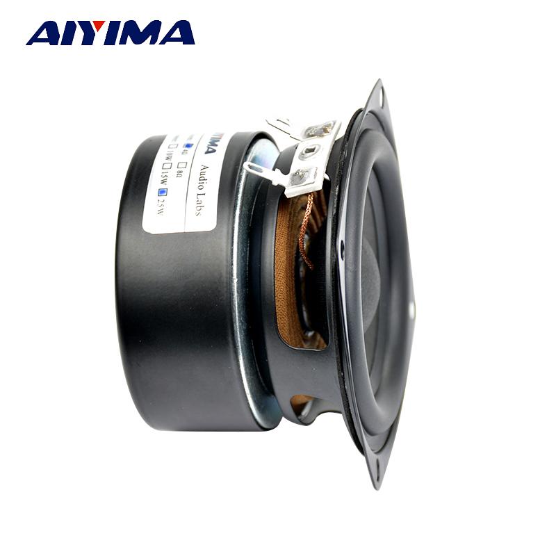 AIYIMA 1 Cái Loa trầm 3 inch Loa âm thanh Âm thanh HiFi Music Rạp hát tại nhà Loa siêu trầm 4 Loa bass 8 Ohm 25W Màu sắc: loa 8 ohm