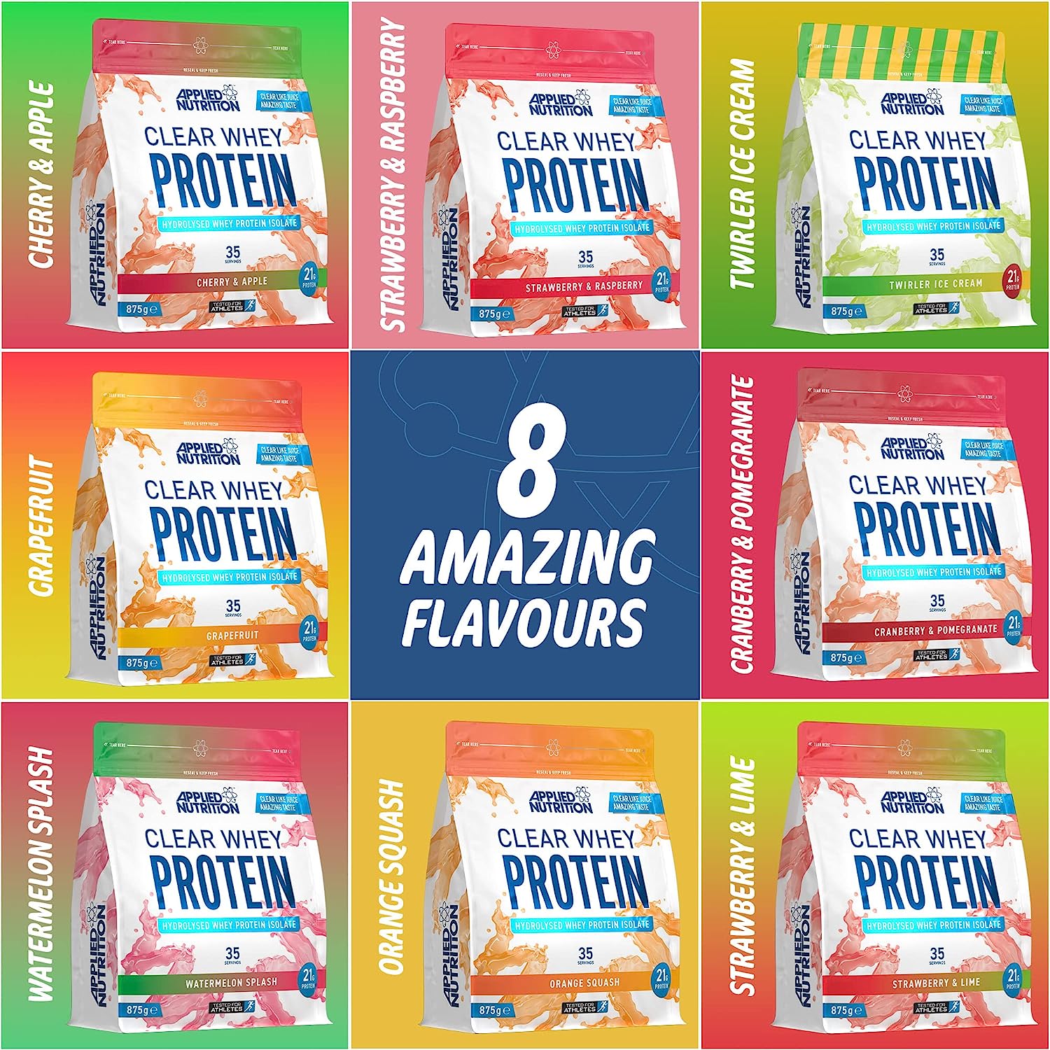 Clear Whey Protein Hyrolyzed Applied Nutrition - Whey Protein Hydrolyzed Hỗ Trợ Tăng Cơ Hấp Thu Nhanh Hương Vị Trái Cây