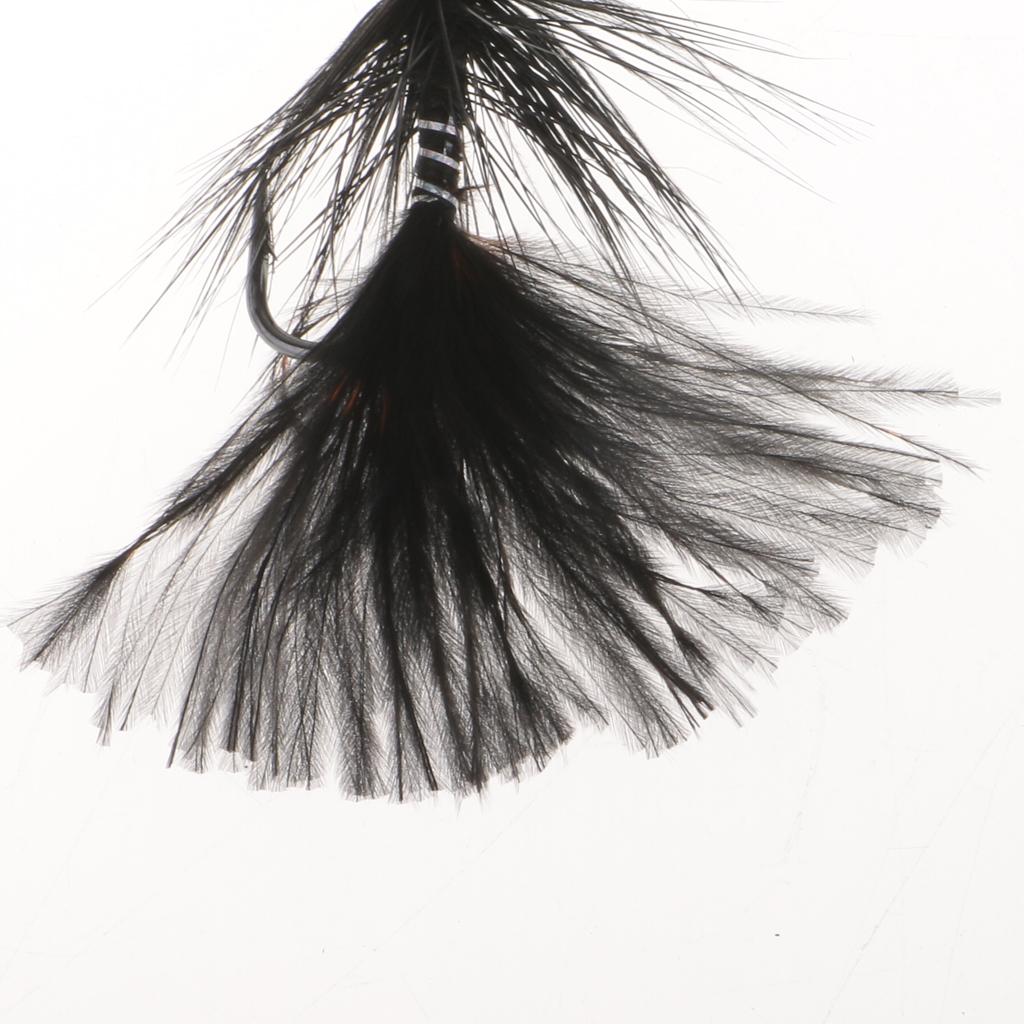 10pcs 1.5'' Black Wooly Bugger Flies Bead Head Nymph Flies Insects Wet Flies